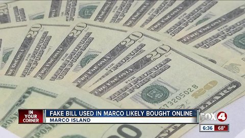 Fake money investigation in Marco Island