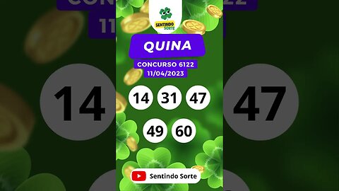 🍀 Resultado QUINA 6122 | 11/04/23 | Sentindo Sorte #shorts