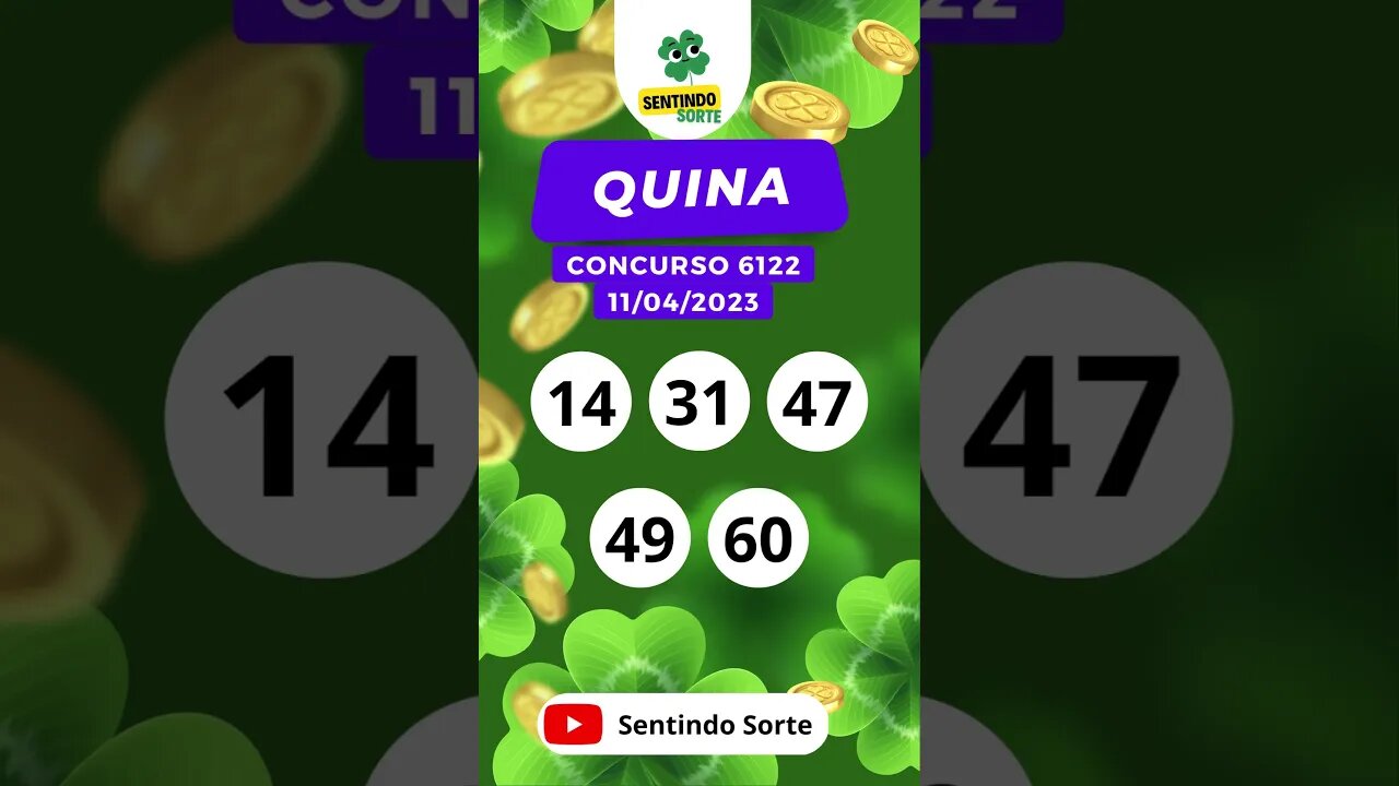 🍀 Resultado QUINA 6122 | 11/04/23 | Sentindo Sorte #shorts