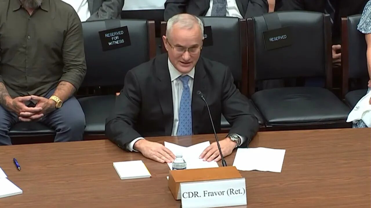 Commander David Fravor's Opening Statement at UAP Hearing
