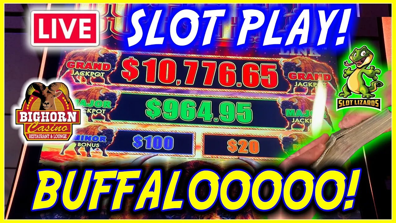 🔴 LIVE SLOTS! LET'S GET A 15 BUFFALO HEAD CHALLENGE! BIGHORN CASINO!