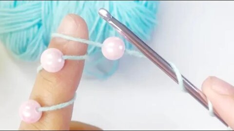 🧶Amazing how to crochet flower with beads