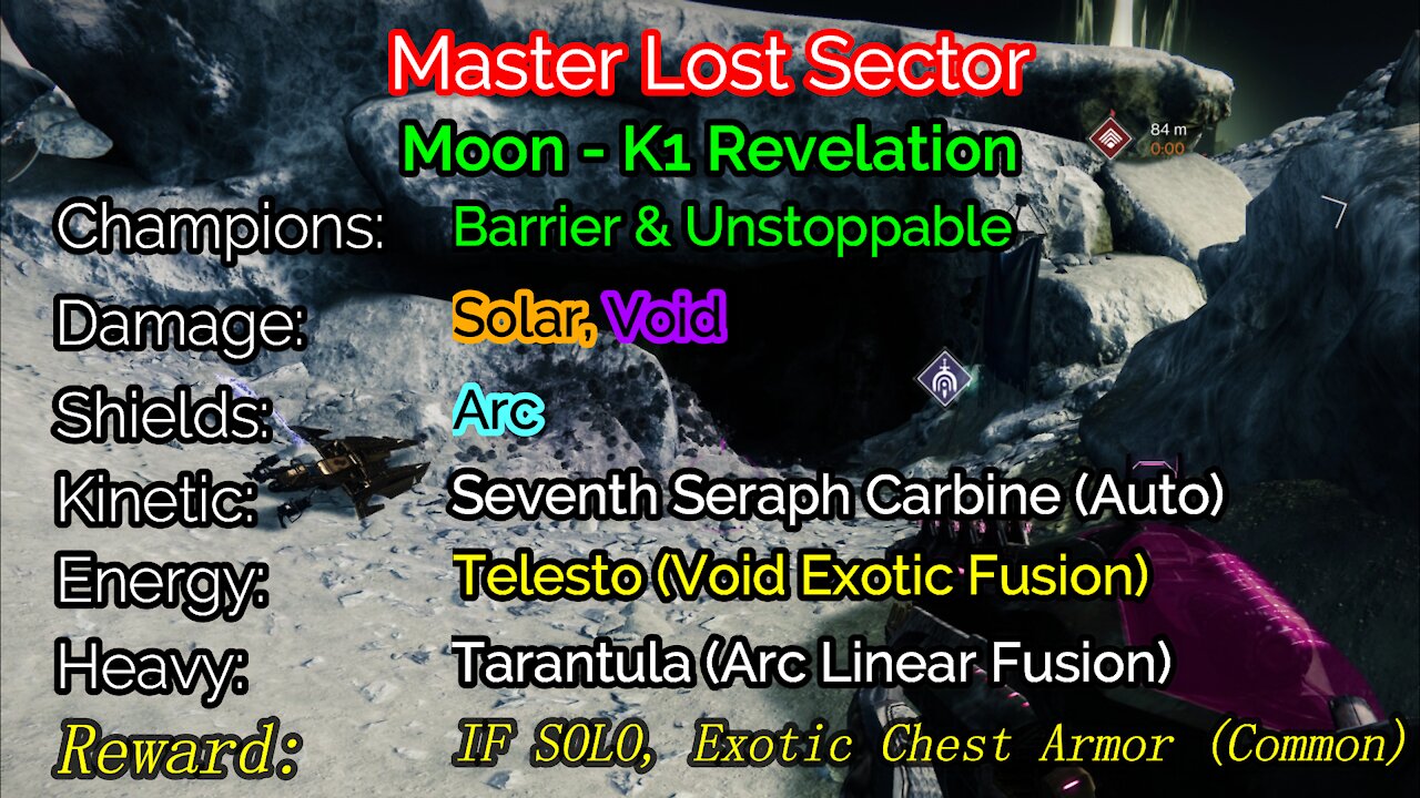 Destiny 2 Master Lost Sector: The Moon - K1 Revelation 11-17-21