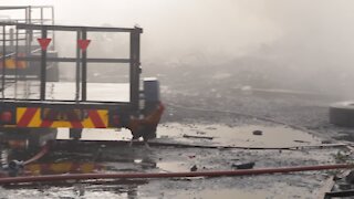 SOUTH AFRICA - Durban - Fire at Jumbo's towing yard (Videos) (RvD)