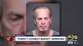 Mesa police arrest the "Thirsty Cowboy bandit"