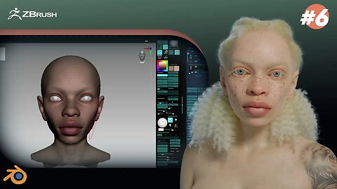 creating the Albino Character using Blender- 3D Timelapse part 6