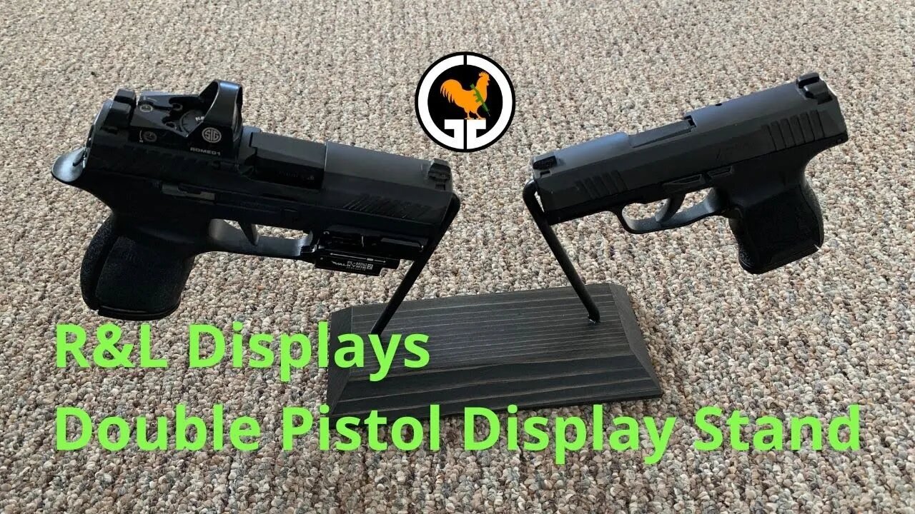 R&L Displays Double Pistol Display Stand