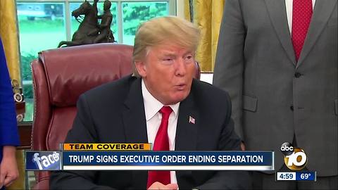 President Trump signs order to keep migrant families together