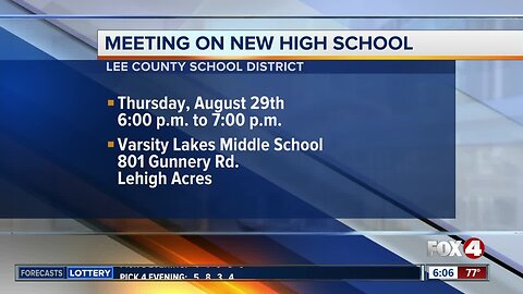 Meeting on new Lee County school scheduled for August 29th