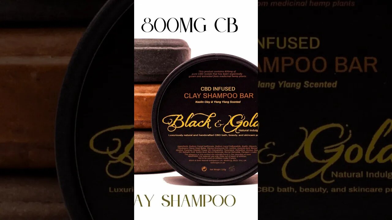 Natural and handmade CBD Shampoo Bars -Black & Gold Natural Indulgence (BGNI) CBD Skincare