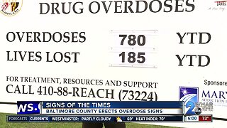 Signs of the times: Baltimore County erects overdose signs