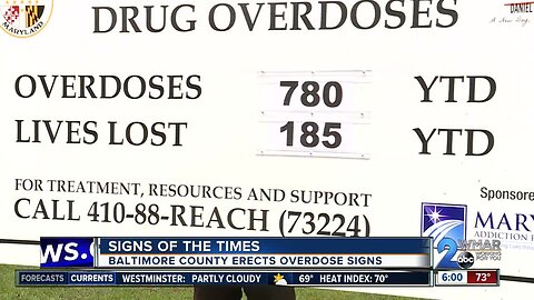 Signs of the times: Baltimore County erects overdose signs