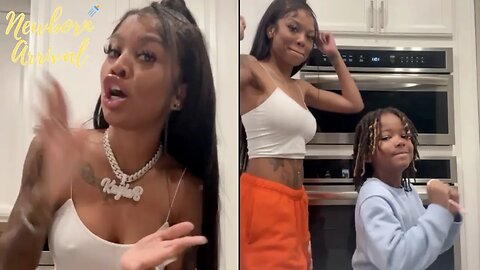 King Von's Nephew Grandbabii Shows Mom Kayla Lil Uzi's Tiktok Dance! 🕺🏾