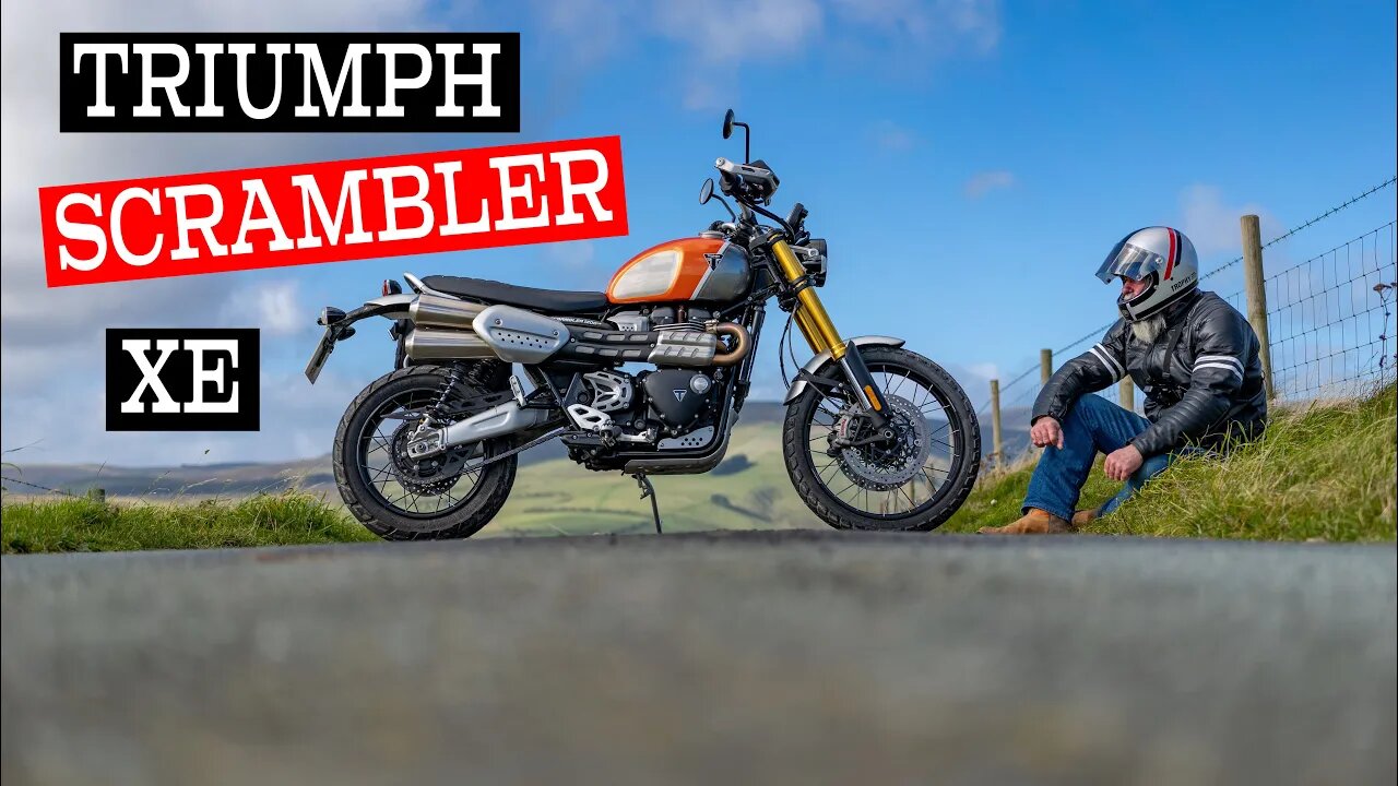 The Biggest & Baddest Bonneville Modern Classic! Triumph Scrambler XE Goldline Review in Stunning HD