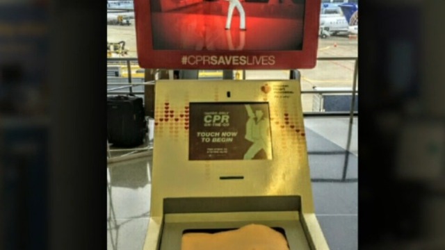 Hands-only CPR training kiosk debuts at Cleveland Hopkins International Airport