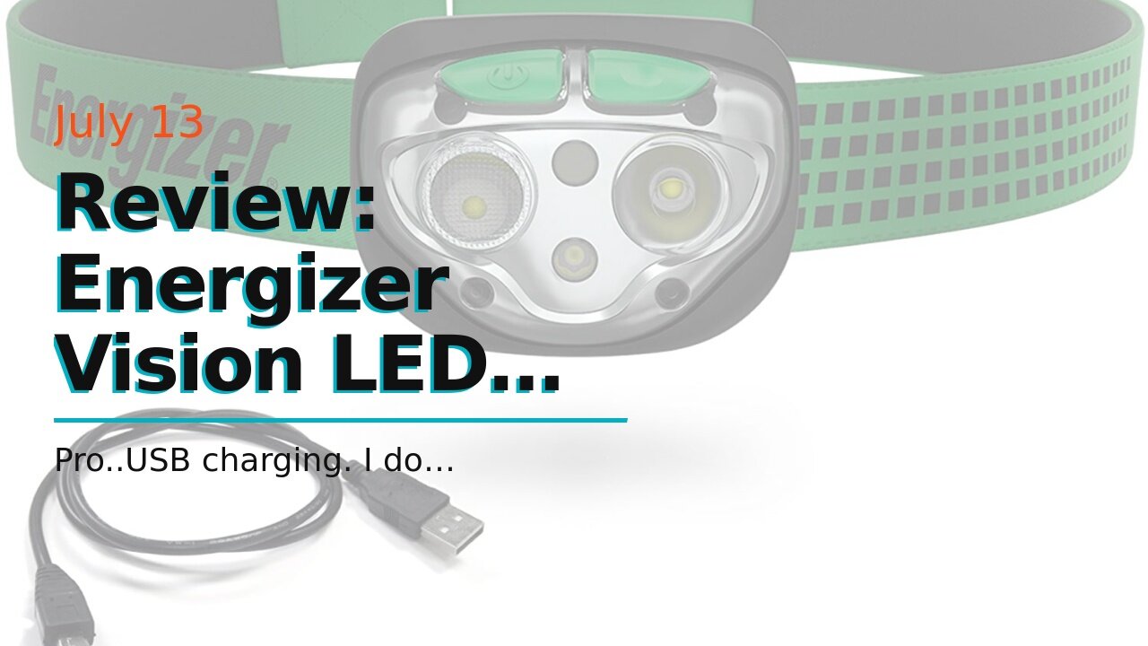 Review: Energizer Vision LED Rechargeable Headlamp, Water Resistant Bright LED Headlamp for Out...