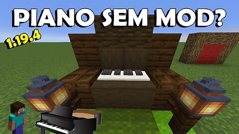 Piano no Minecraft SEM MODS? MINECRAFT 1.19.4