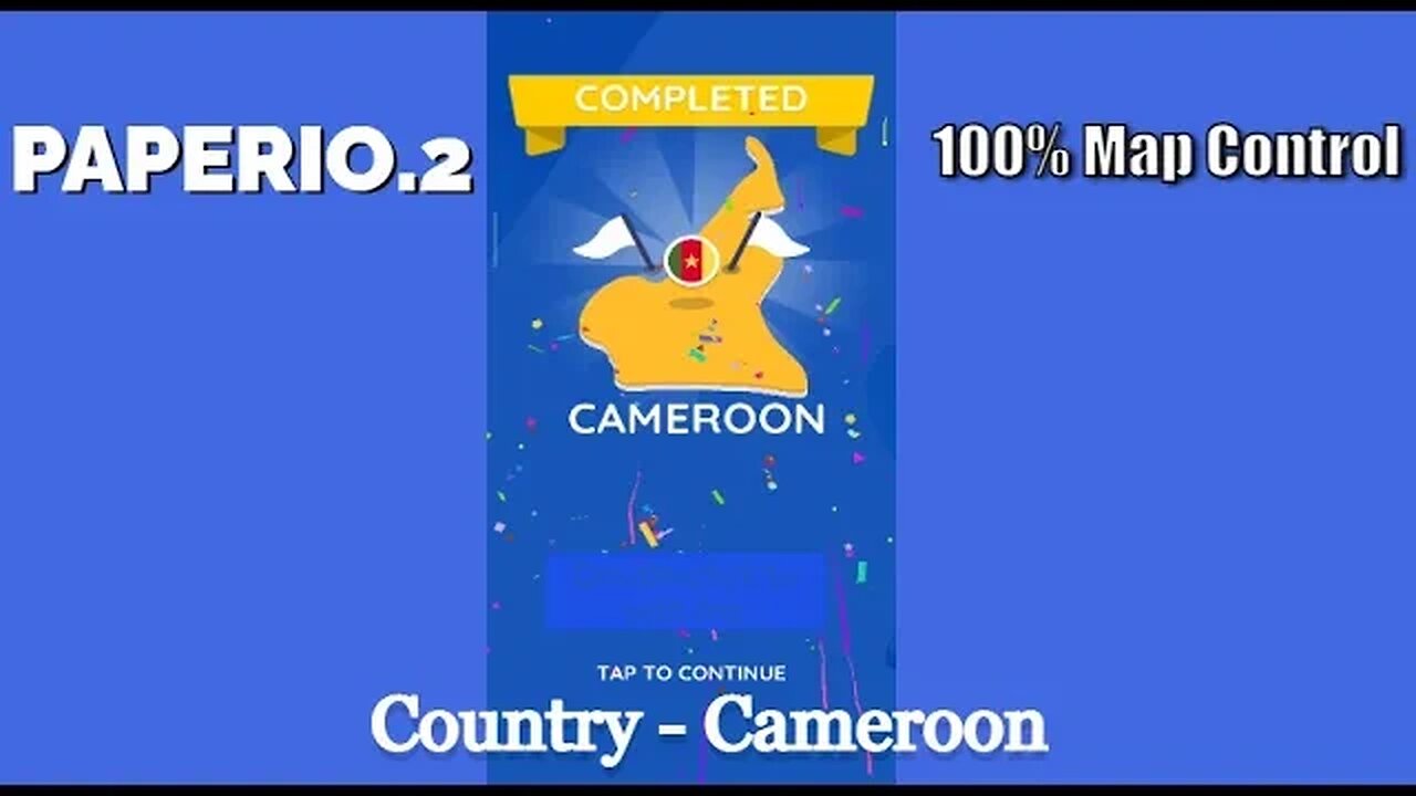 Paper.io 2 Mobile Gaming Video #24 || Map Control: 100.00% || Cameroon