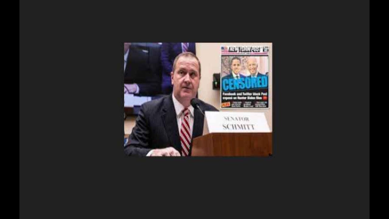 Sen. Eric Schmitt Introduces Bill to Curb Censorship