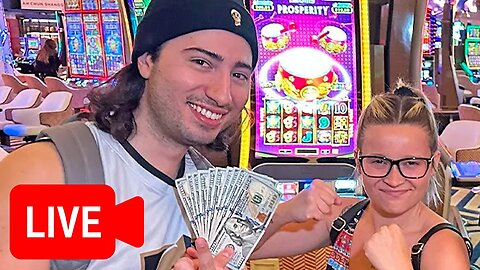 Playing Slots LIVE On The Las Vegas Strip! 🎰 (How Much Can We Win? 💵😏)