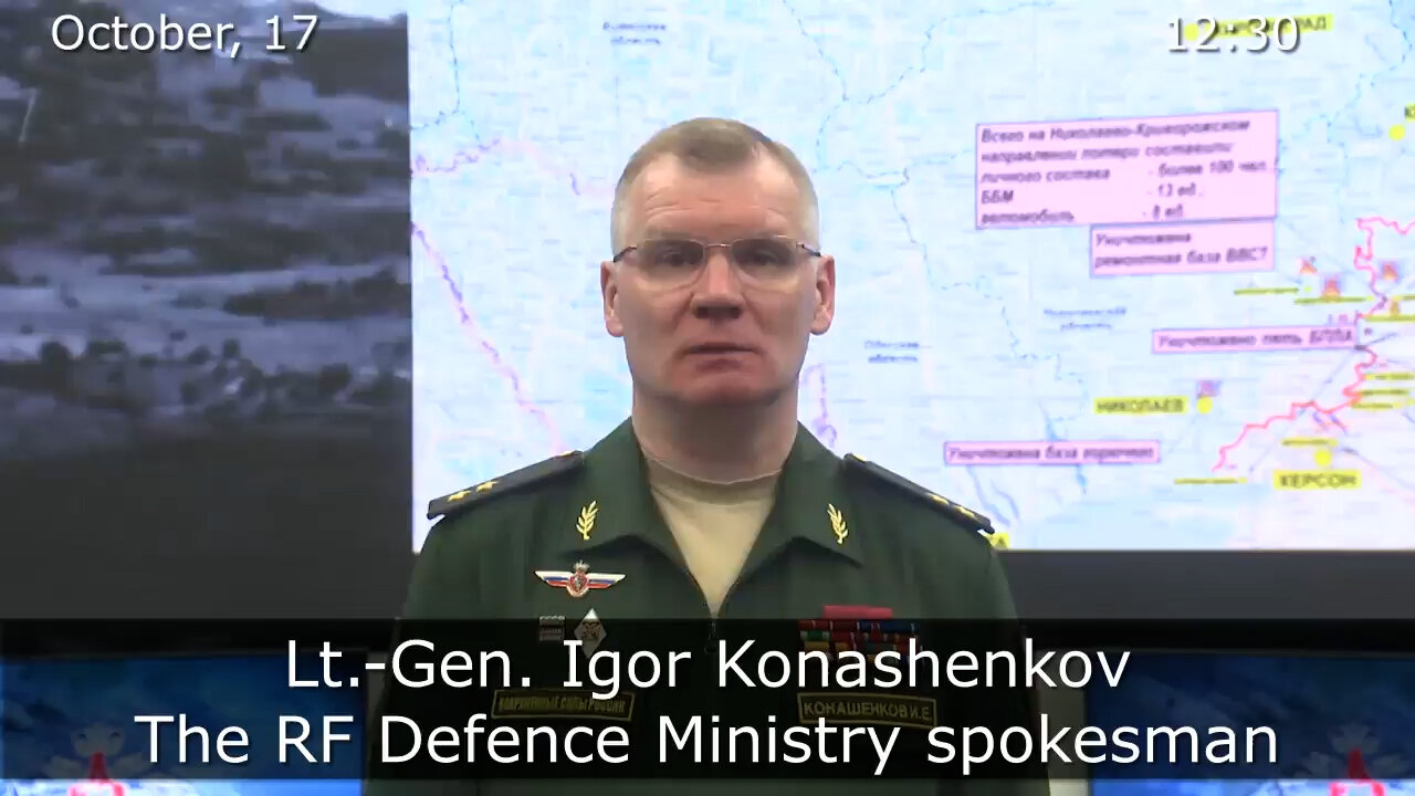 β‘οΈπ·πΊπΊπ¦ (10/17/2022) RUSSIAN DEFENCE MINISTRY REPORT ON THE SPECIAL MILITARY OPERATION IN UKRAINE