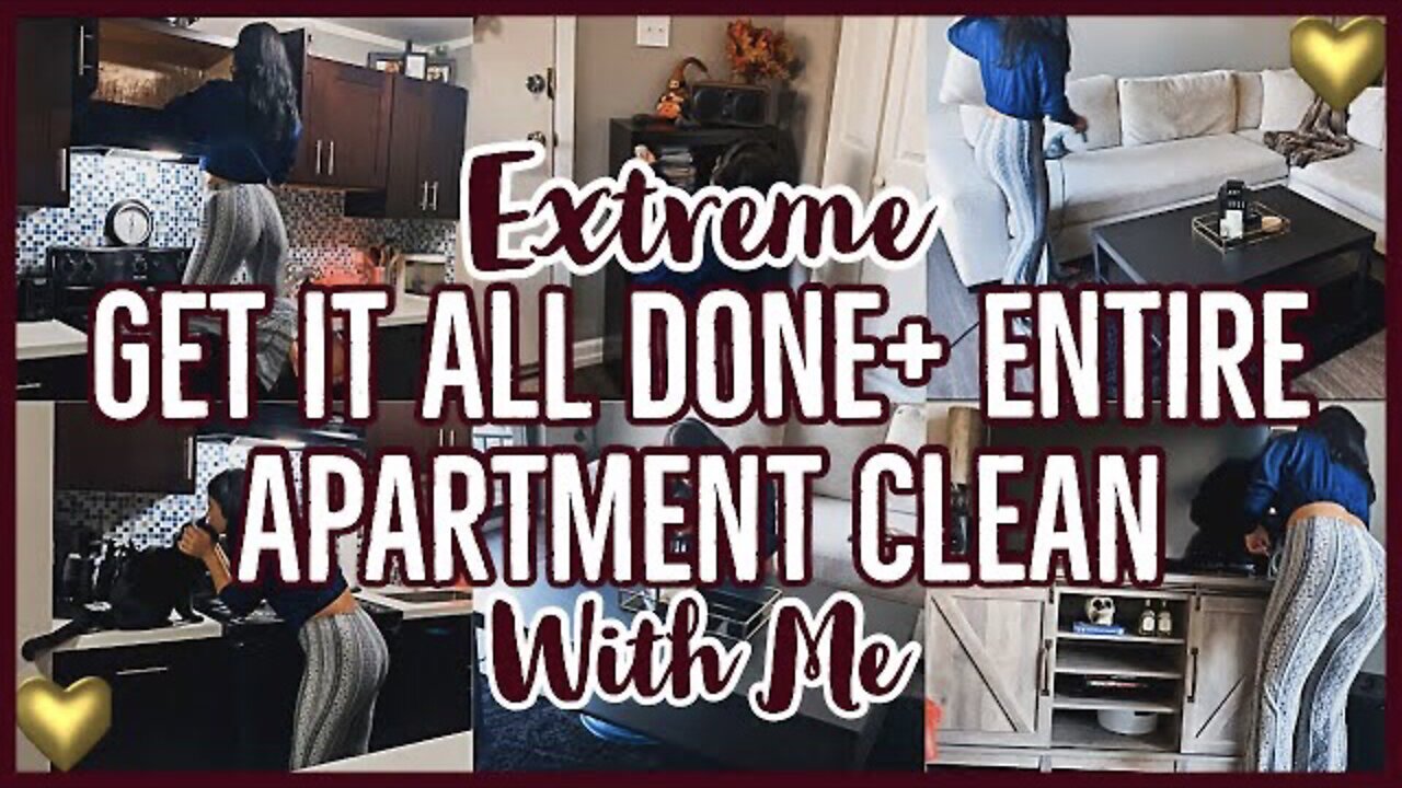 *GET IT ALL DONE* 🤍 EXTREME ENTIRE APARTMENT CLEAN W/ ME 2021 | SPEED CLEANING MOTIVATION | ez tingz