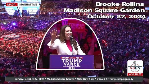 Brooke Rollins: Trump rally at Madison Square Garden 🎃 October 27, 2024