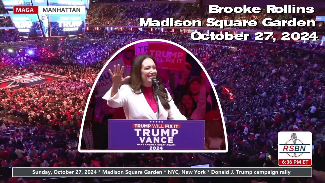 Brooke Rollins: Trump rally at Madison Square Garden 🎃 October 27, 2024