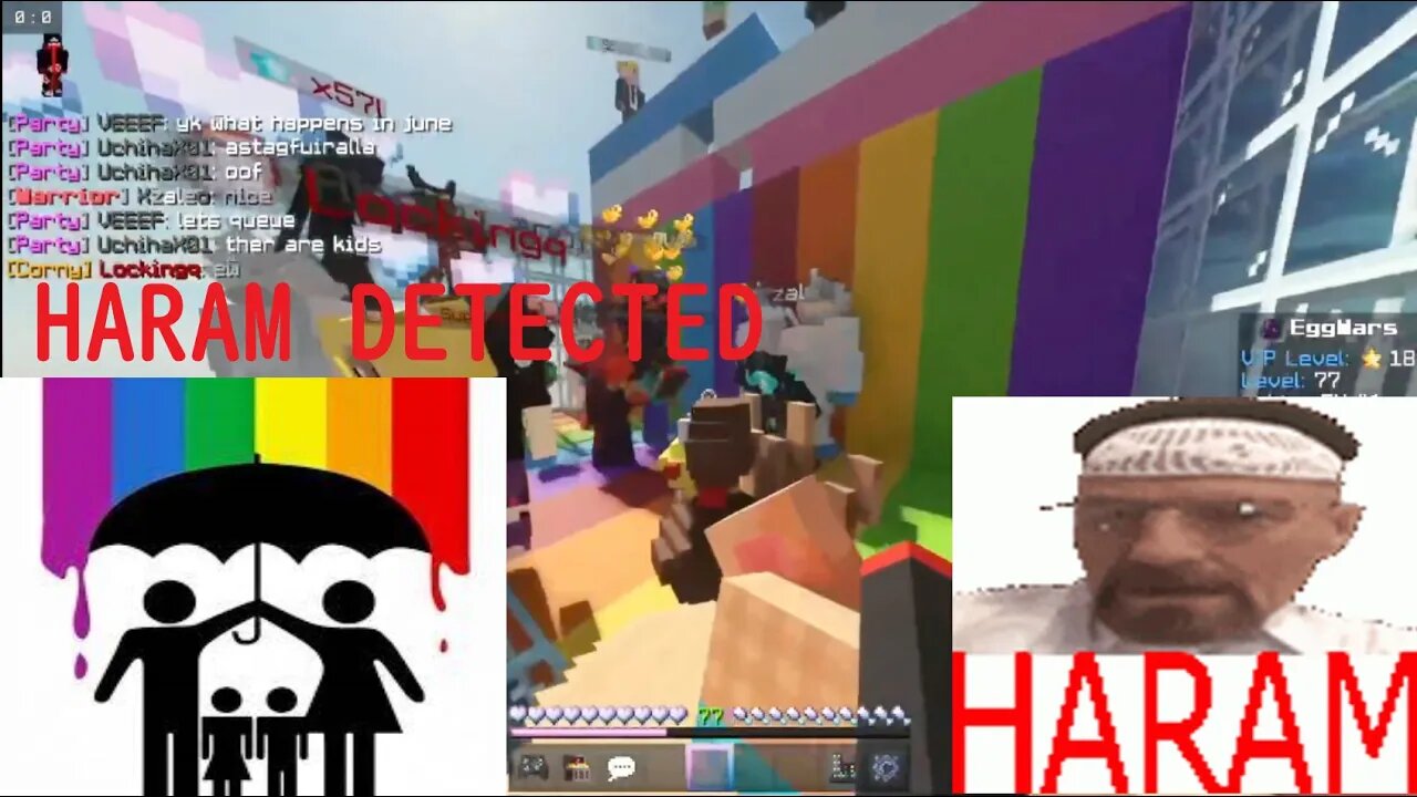 cubecraft brainwashing and grooming muslim kids with LGBT