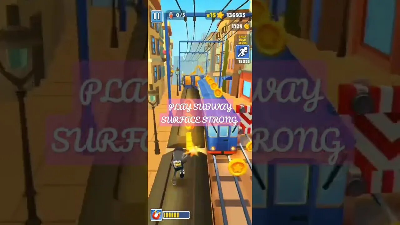PLAY SUBWAY SURFACE USE SKATEBOARD AND SHOES SUPER