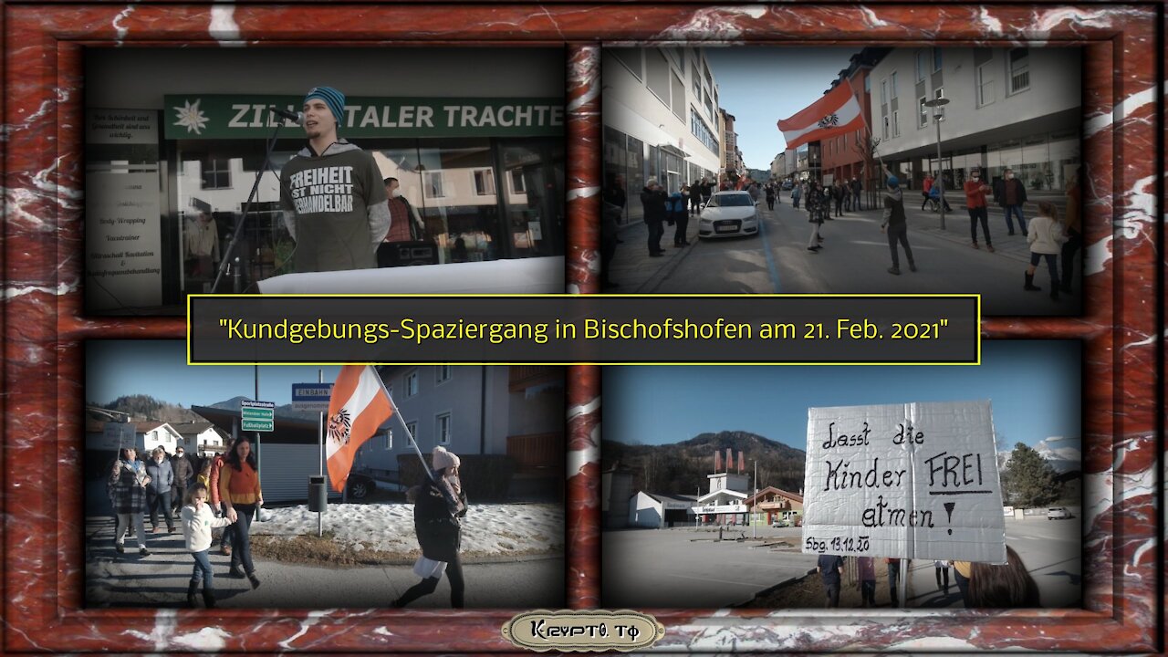 Kundgebungs-Spaziergang in Bischofshofen am 21. Feb. 2021