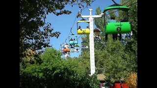 Lagoon Skytram 2018 | A very high ride over the entire park | Night Ride