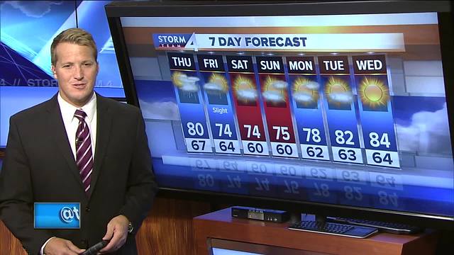 Chances for storms increasing Thursday afternoon