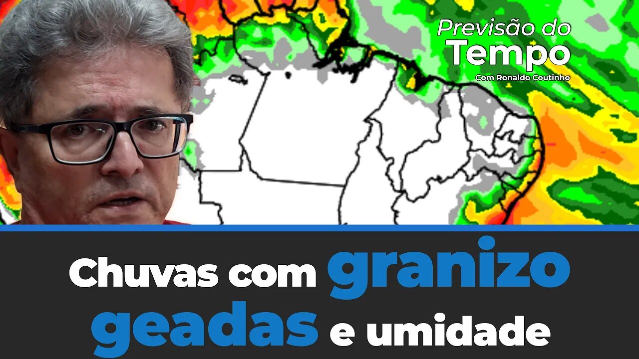 Chuvas com granizo , geadas e umidade chegando a região central do Brasil.Veja a previsão do tempo.