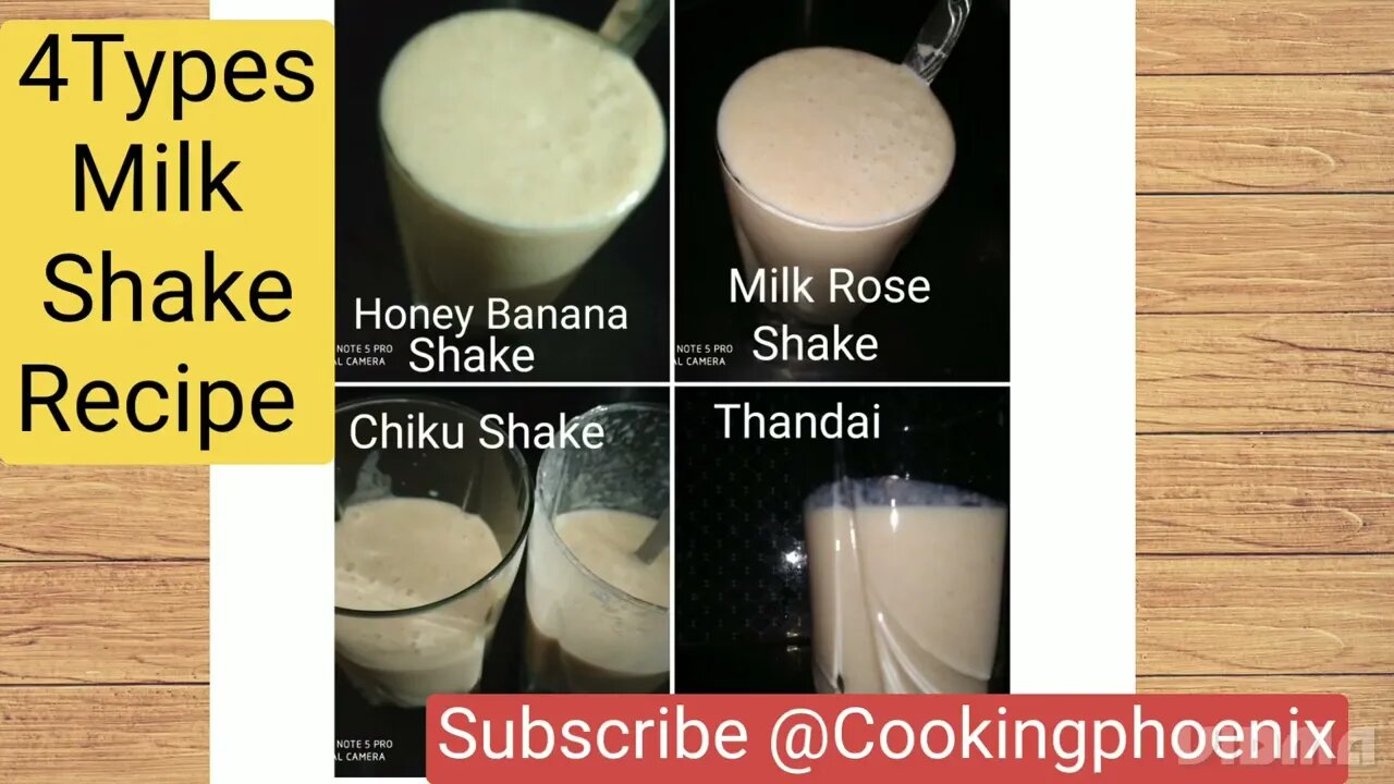 Different types of Milk shakes।Milk Shakes Recipes।@cookingphoenix