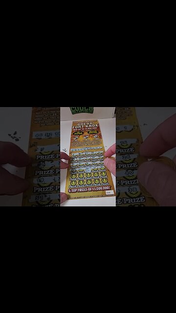 Winning $30 Fort Knox Scratch Off Ticket! #lottery