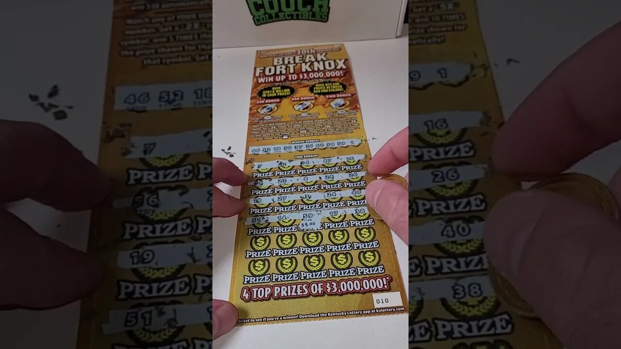 Winning $30 Fort Knox Scratch Off Ticket! #lottery