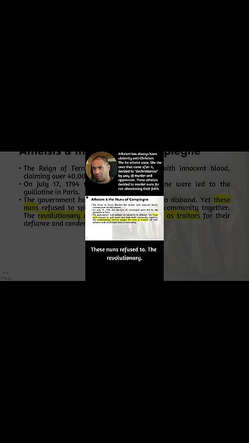 Atheists and the murder of the Nuns of Compiegne #shorts