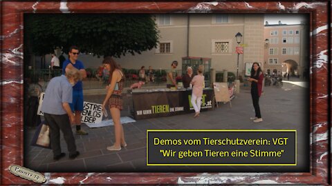 Demos vom Tierschutzverein: VGT - "Wir geben Tieren eine Stimme"