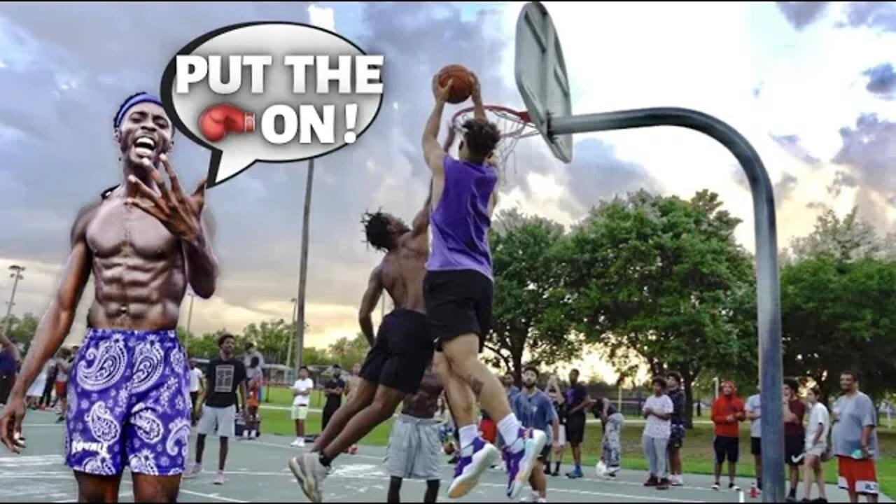 Sh*T Talker Gets DUNKED ON.. He Got PISSED AND Wanted To BOX ?!