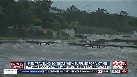 Men traveling to Texas with supplies for victims