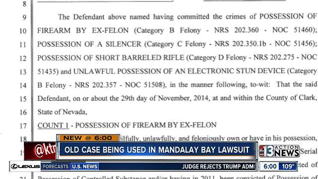 Lawyers: 2014 arrest at Mandalay Bay precursor to 1 October