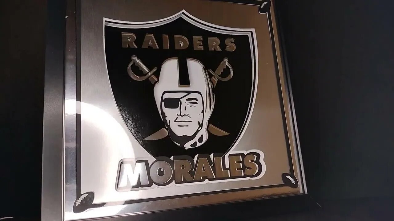 Raiders logo Shadowbox for morales