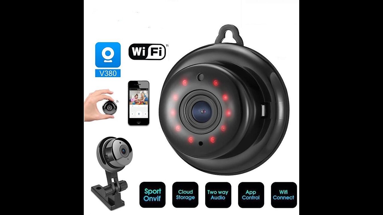 How to setup install IP camera V380 in details step by step with English subtitles