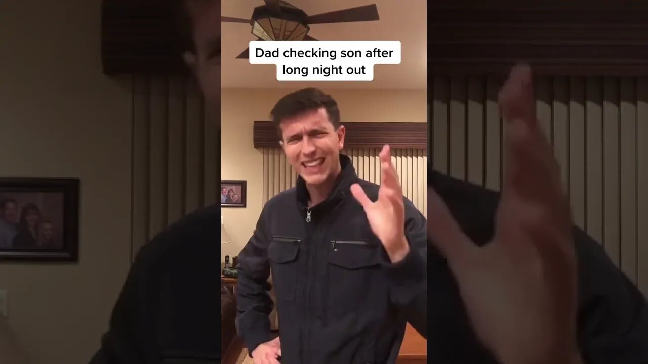 Dad Checking Son After Long Night Out