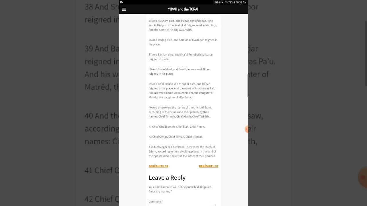 Proof Reading - BERĔSHITH 35-42 - The Open Source Bible Project - Join the Project and Read With Us!