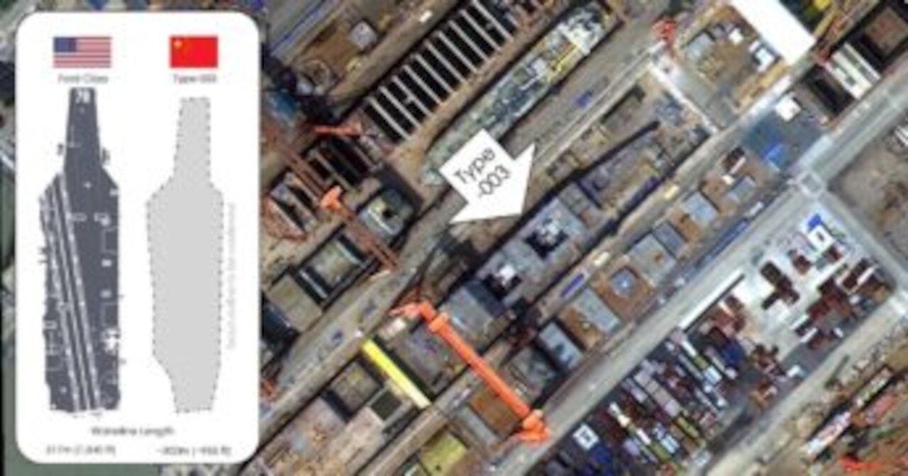 What This Satellite Found in a Chinese Shipyard Is Terrifying! New Carrier Type-003!