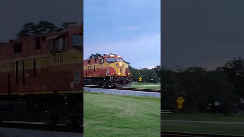 Florida East Coast Railway FEC-107 and golfers Crossing the line at Daytona Beach Golf Club #fec107