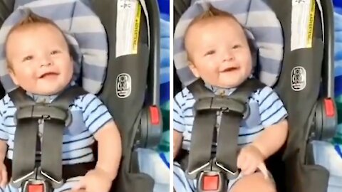 Little Baby tries to say I love you in a very cute way