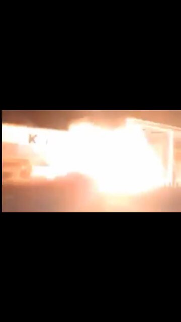 Semi Gets Stuck On The Railroad Tracks, Causes Massive Explosion On Impact